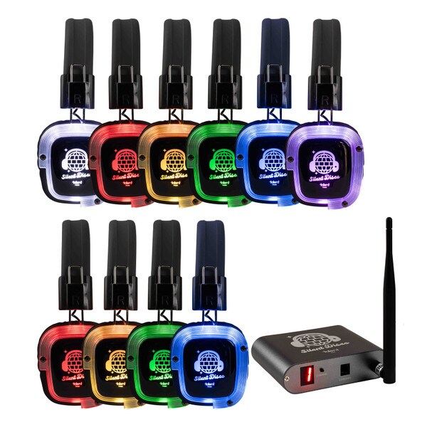 Main product image for Talent Silent Disco Prism Color Changing Headphone 10 Pack With 1 Transmitter233-3400